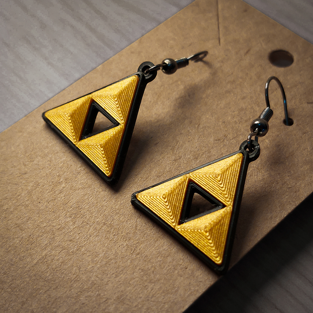 3D Triforce Earrings from The Legend of Zelda - Epic Jewelry for Fans